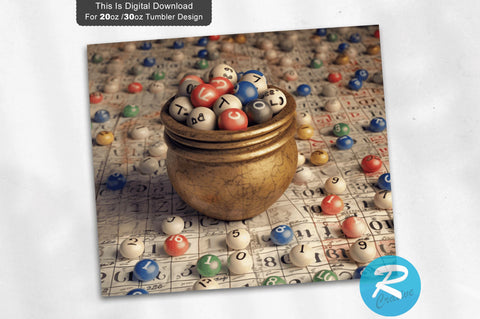 Bingo 20 Oz / 30 Oz Tumbler PNG Sublimation Regulrcrative 