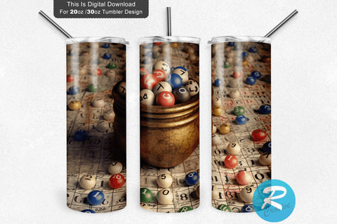Bingo 20 Oz / 30 Oz Tumbler PNG Sublimation Regulrcrative 