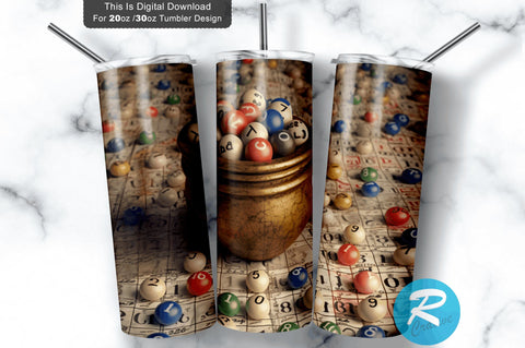 Bingo 20 Oz / 30 Oz Tumbler PNG Sublimation Regulrcrative 