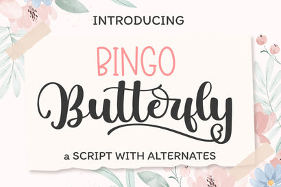 Bingo Butterfly Font letterbeary 
