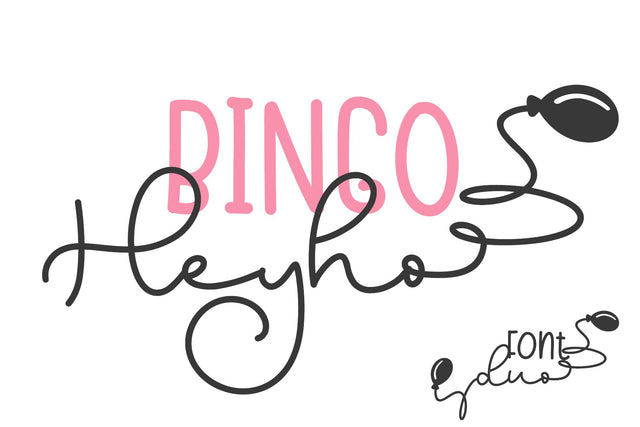Bingo Heyho Font Duo Font letterbeary 