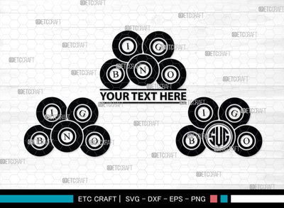Bingo Monogram, Bingo Silhouette, Bingo SVG, Bingo Card Svg, Bingo Balls Svg, Bingo Dauber Svg, Numbers Svg, Basketball Set Bundle, SB00433 SVG ETC Craft 