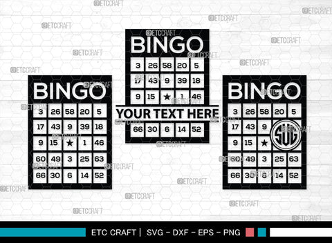 Bingo Monogram, Bingo Silhouette, Bingo SVG, Bingo Card Svg, Bingo Balls Svg, Bingo Dauber Svg, Numbers Svg, Basketball Set Bundle, SB00433 SVG ETC Craft 