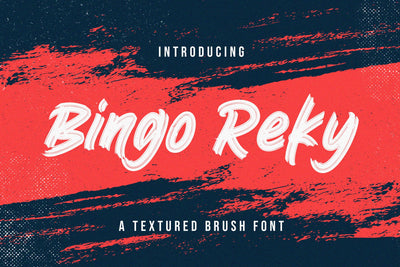 Bingo Reky - Textured Brush Font Font StringLabs 