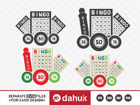 Bingo SVG, Bingo 75 Balls SVG, Bingo Cards SVG, Bingo Dauber Svg SVG dahukdesign 