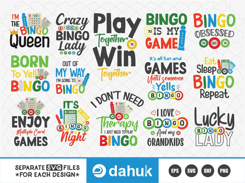 Bingo svg, Bingo svg bundle, bingo player svg, bingo games svg, bingo ...