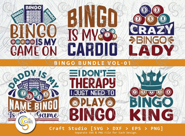 Bingo SVG Bundle, Bingo gift Svg, Bingo Games Svg, Crazy Bingo Svg, Bingo Quotes, Bingo Cutting File SVG ETC Craft 