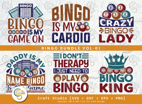 Bingo SVG Bundle, Bingo gift Svg, Bingo Games Svg, Crazy Bingo Svg, Bingo Quotes, Bingo Cutting File SVG ETC Craft 