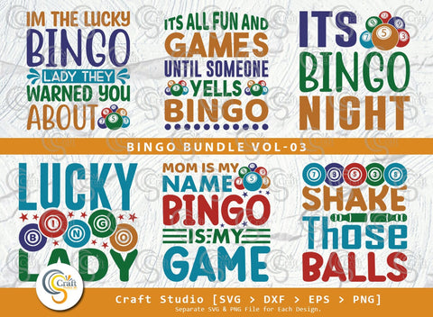 Bingo SVG Bundle, Bingo gift Svg, Bingo Games Svg, Crazy Bingo Svg, Bingo Quotes, Bingo Cutting File SVG ETC Craft 