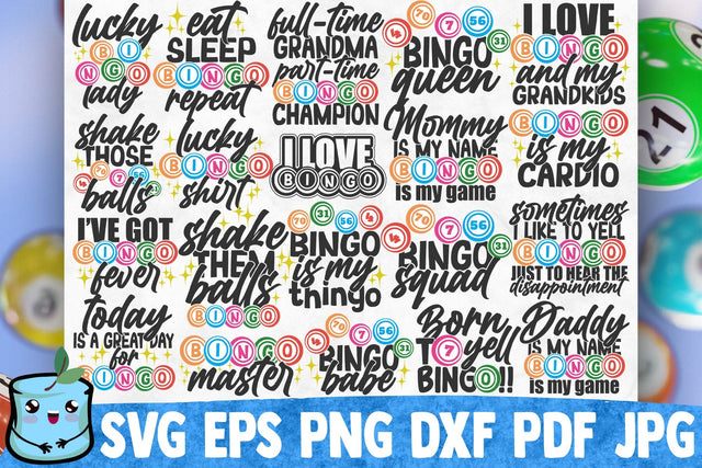 Bingo SVG Bundle SVG MintyMarshmallows 