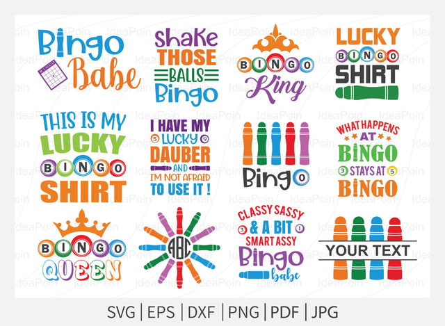 Bingo SVG File, Bingo Monogram Svg, Bingo shirt design SVG, Bingo designs bundle, Bingo typography, Bingo cutting file SVG Dinvect 