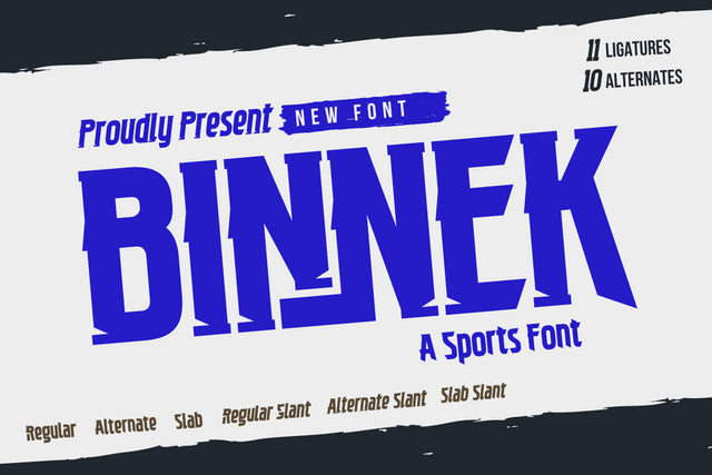 BINNEK | Athletic Font Font twinletter 