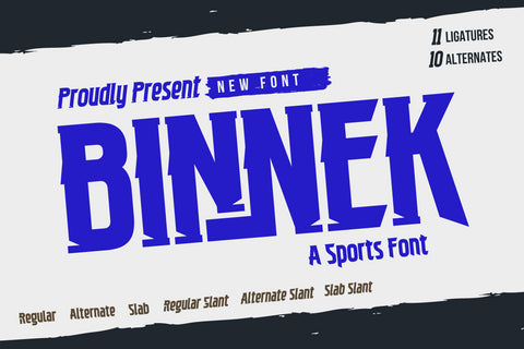 BINNEK | Athletic Font Font twinletter 