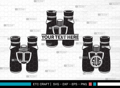 Binocular Monogram SVG | Binocular SVG | Telescope Svg | Pocket Binoculars Svg | Binocular Monogram SVG ETC Craft 