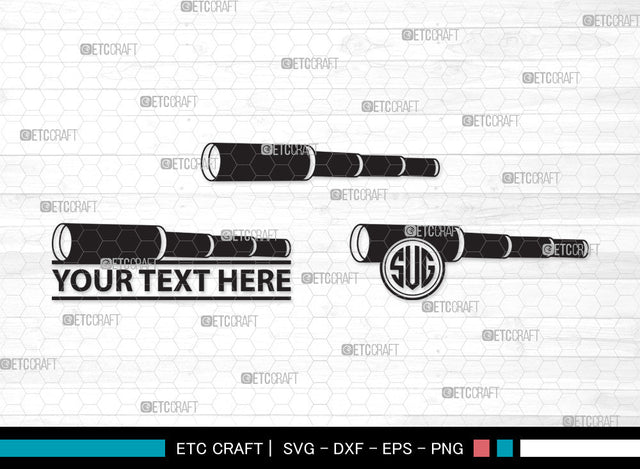 Binocular Monogram SVG | Binocular SVG | Telescope Svg | Pocket Binoculars Svg | Binocular Monogram SVG ETC Craft 