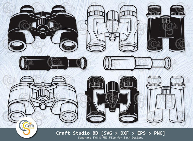 Binocular Silhouette, Watching Gear Svg, Telescope Svg, Binoculars Svg Bundle SVG ETC Craft 