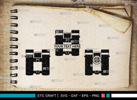 Binoculars Monogram, Binocular Silhouette, Binocular SVG, Eye Spy Svg, Watching Gear Svg, Telescope Svg, Antique Binoculars Svg, SB00469 SVG ETC Craft 