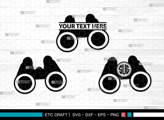 Binoculars Monogram, Binocular Silhouette, Binocular SVG, Eye Spy Svg, Watching Gear Svg, Telescope Svg, Antique Binoculars Svg, SB00469 SVG ETC Craft 