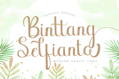 Binttang Selfianto - Modern Script Font Font StringLabs 