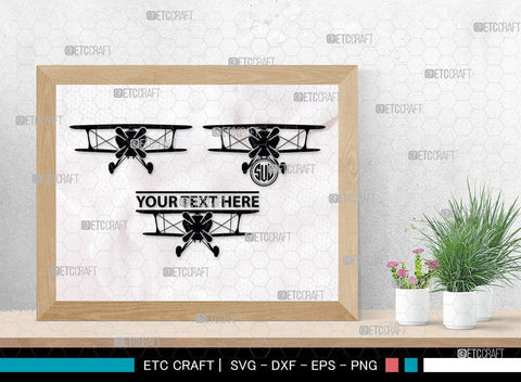 Biplane Monogram, Biplane Silhouette, Biplane SVG, Plane Svg, Aircraft Svg, Airplane Svg, SB00036 SVG ETC Craft 