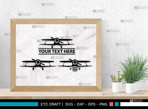 Biplane Monogram, Biplane Silhouette, Biplane SVG, Plane Svg, Aircraft Svg, Airplane Svg, SB00036 SVG ETC Craft 