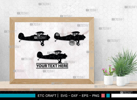 Biplane Monogram, Biplane Silhouette, Biplane SVG, Plane Svg, Aircraft Svg, Airplane Svg, SB00036 SVG ETC Craft 