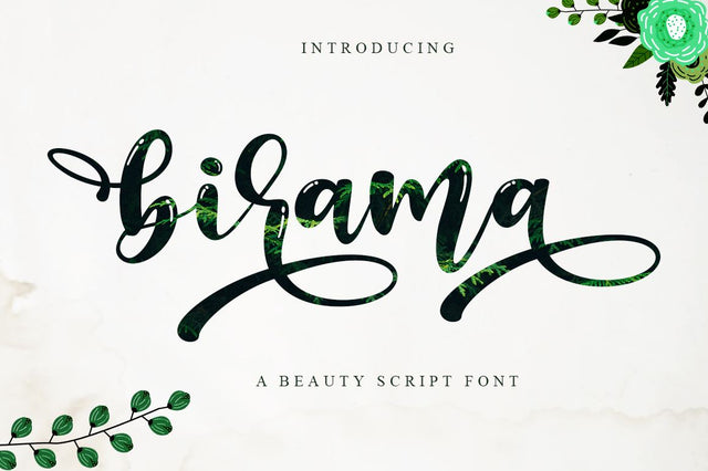 Birama a Beauty Modern Calligraphy Script Font Haksen 