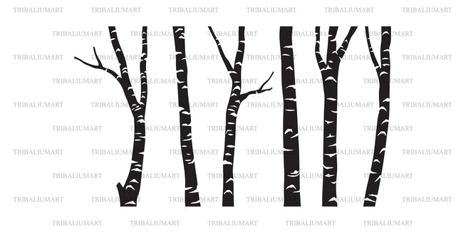 Birch black SVG TribaliumArtSF 