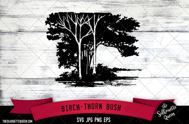 Birch _ Thorn bush SVG -Vector Art Commercial & Personal Use- Cricut,Silhouette,Cameo,Vinyl Cut SVG Loveleen Kaur 
