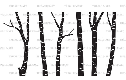 Birch tree forest SVG TribaliumArtSF 
