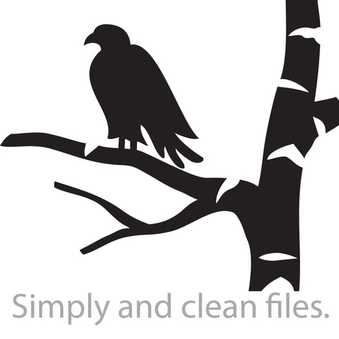 Birch tree with birds SVG TribaliumArtSF 