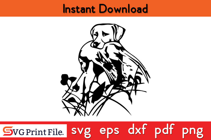 Bird Dog Duck Hunting Willow In The Marsh Hunter Hunting SVG PNG Cut Files SVG SVG Print File 