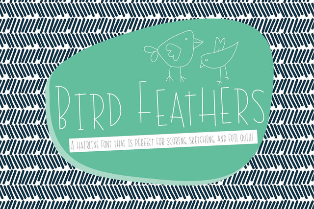 Bird Feathers Hairline Font Kitaleigh 