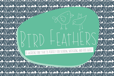 Bird Feathers Hairline Font Kitaleigh 