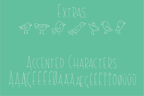 Bird Feathers Hairline Font Kitaleigh 