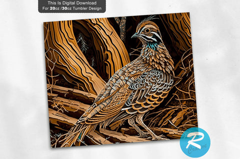 Bird Foal Hunting Camo Pheasant Hunt 20 oz / 30 oz Tumbler PNG Sublimation Regulrcrative 