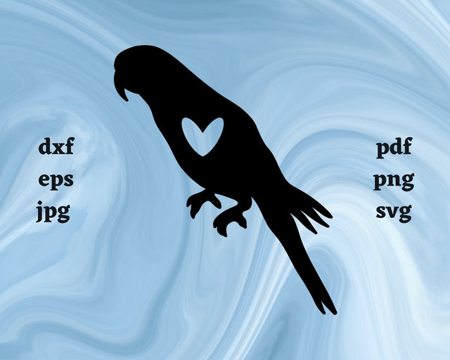 Bird Heart SVG Cut File SVG Northern Light SVG 