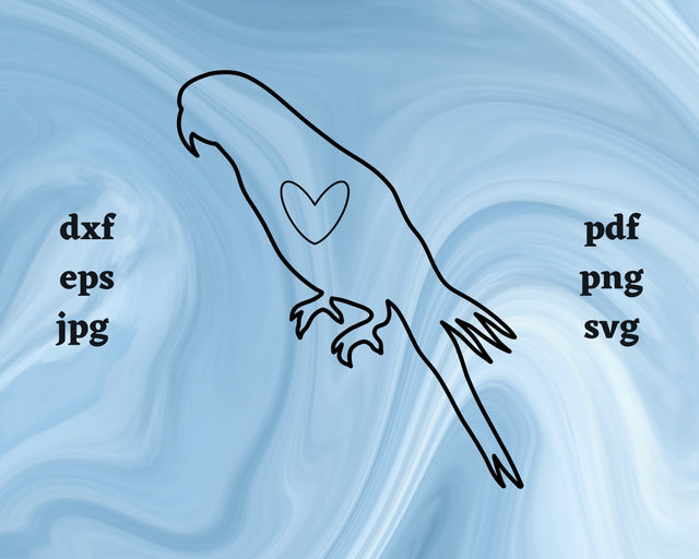 Bird Heart SVG Cut File SVG Northern Light SVG 