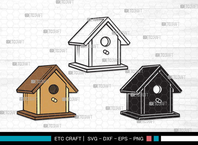 Bird House Clipart SVG | Bird Home Svg | Nesting Box Svg | Nest House Svg | Wooden Bird Houses Svg | Bird House Clipart SVG ETC Craft 