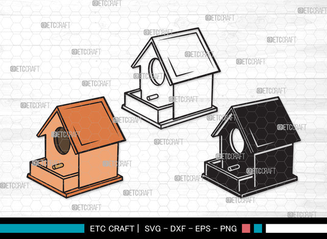 Bird House Clipart SVG | Bird Home Svg | Nesting Box Svg | Nest House Svg | Wooden Bird Houses Svg | Bird House Clipart SVG ETC Craft 