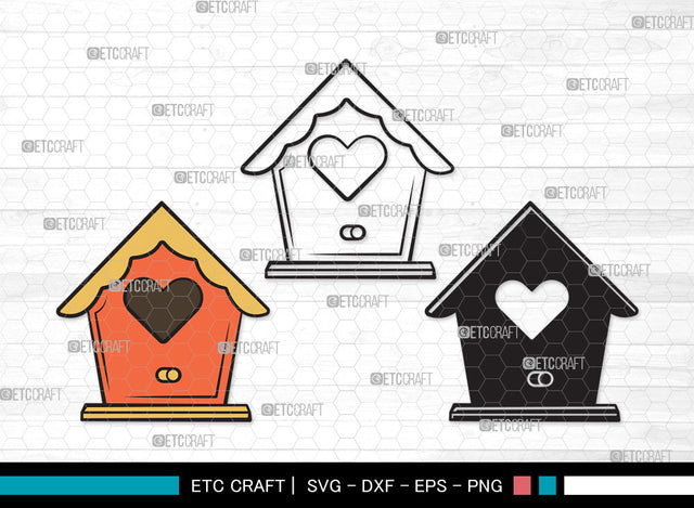 Bird House Clipart SVG | Bird Home Svg | Nesting Box Svg | Nest House Svg | Wooden Bird Houses Svg | Bird House Clipart SVG ETC Craft 