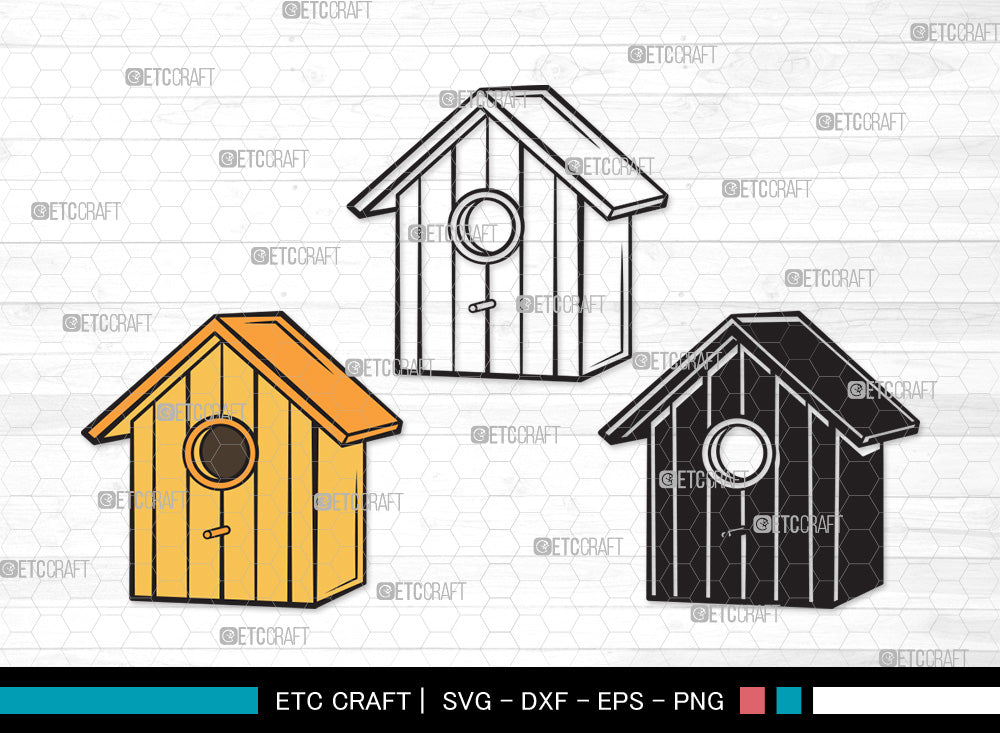 Bird House Clipart SVG | Bird Home Svg | Nesting Box Svg | Nest House ...