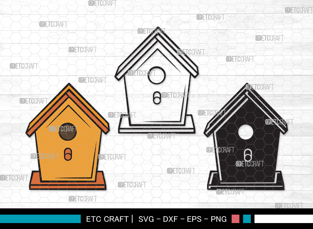 Bird House Clipart SVG | Bird Home Svg | Nesting Box Svg | Nest House ...