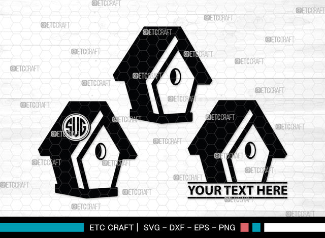 Bird House Monogram, Bird House Silhouette, Bird House SVG, Nest Svg, Wildlife Svg, Bird Lover Svg, Nest House, SB00014 SVG ETC Craft 
