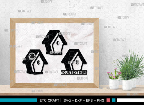 Bird House Monogram, Bird House Silhouette, Bird House SVG, Nest Svg, Wildlife Svg, Bird Lover Svg, Nest House, SB00014 SVG ETC Craft 