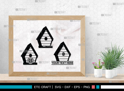 Bird House Monogram, Bird House Silhouette, Bird House SVG, Nest Svg, Wildlife Svg, Bird Lover Svg, Nest House, SB00014 SVG ETC Craft 