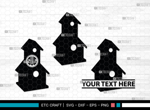 Bird House Monogram, Bird House Silhouette, Bird House SVG, Nest Svg, Wildlife Svg, Bird Lover Svg, Nest House, SB00014 SVG ETC Craft 