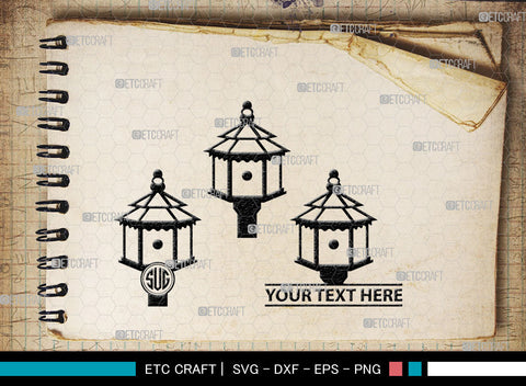 Bird House Monogram, Bird House Silhouette, Bird House SVG, Nest Svg, Wildlife Svg, Bird Lover Svg, Nest House, SB00014 SVG ETC Craft 