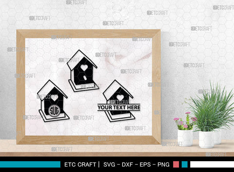 Bird House Monogram, Bird House Silhouette, Bird House SVG, Nest Svg, Wildlife Svg, Bird Lover Svg, Nest House, SB00014 SVG ETC Craft 