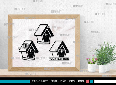 Bird House Monogram, Bird House Silhouette, Bird House SVG, Nest Svg, Wildlife Svg, Bird Lover Svg, Nest House, SB00014 SVG ETC Craft 